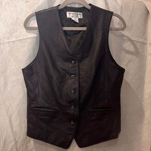 Genuine Leather Vest - Dark Brown -size 10